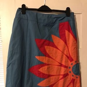 Boden knee-length embroidered skirt